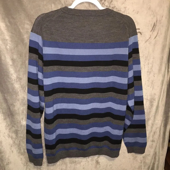 CLAIBORNE Men's Winter Sweater, Large, 100% Merino Wool - Picture 2 of 7